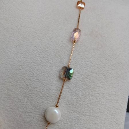 Handmade Brass Metal Jewellery Crystal Bead Necklace Set